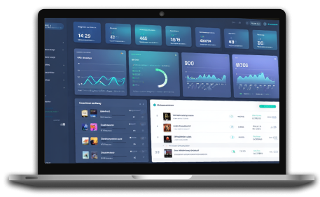 BandTopia dashboard on laptop